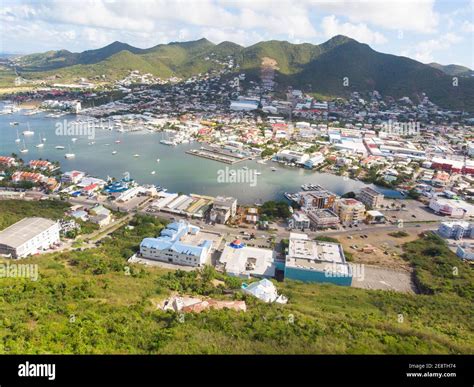 Scenic view of the Caribbean island of St.maarten. Caribbean island ...