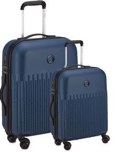 DELSEY Lima Polycarbonate Blue (Large+Cabin) Combo Expandable Cabin ...
