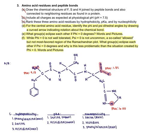 Answered: 3. Amino acid residues and peptide… | bartleby
