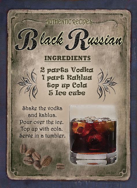 Black Russian Cocktail | Drinks alcohol recipes, Mixed drinks alcohol ...