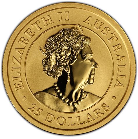25 Dollars - Elizabeth II (6th Portrait - Kangaroo - Gold Bullion Coin ...