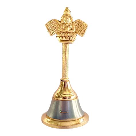 BRIJ HAAT Metal Pooja Bell/Ghanti for Home Temple Pooja Room Garuda ...
