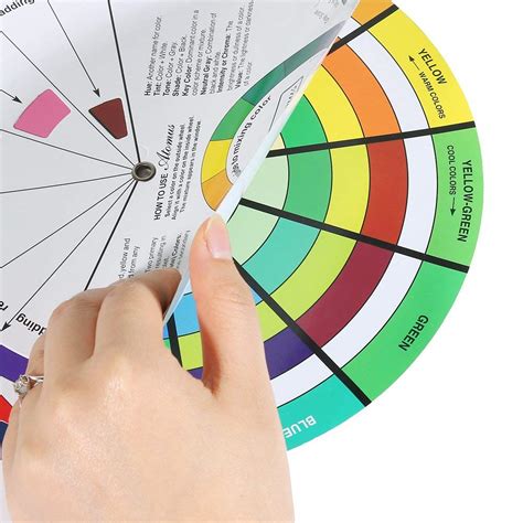 Buy 23.5cm Color Wheel, Creative Color Wheel Color Mixing Pocket Guide ...