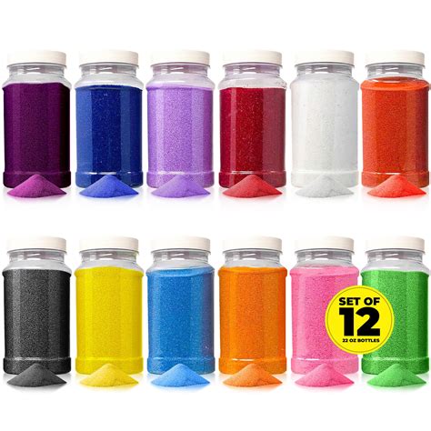 Amazon.com: Podzly 16.5 Pound Colored Play Sand - Assorted Colorful Craft Art Available in 12 ...