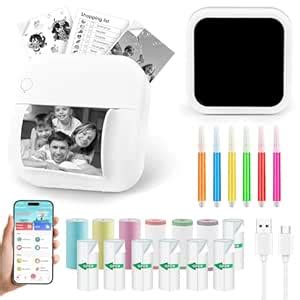 GuKKK Mini Printer, Mobile Photo Printer, Portable Mini Photo Printer ...
