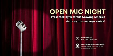 Veterans Growing America Open Mic Night, 15001 Potomac Town Pl ...