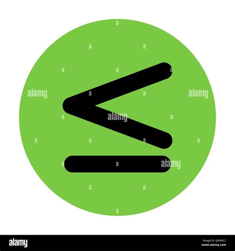 Less than or equal to mathematics symbol, education maths icon, web element vector illustration ...