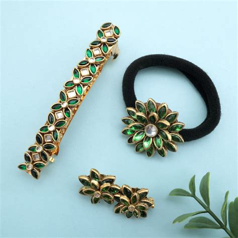 NAVARATHRI ACCESSORY COMBO (DARK GREEN) - BEST RETURN GIFT OPTION FOR