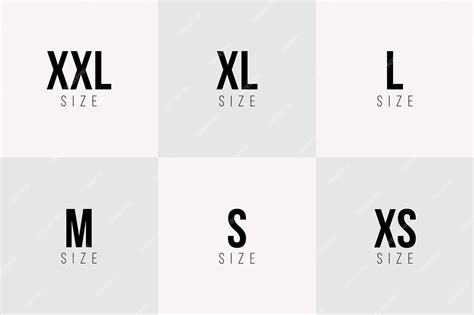 Premium Vector | Collection of clothing size labels. XS, S, M, L, XL, XXL Clothing label or tag ...