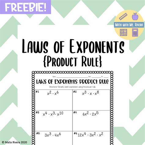 Rules Of Exponents Worksheets
