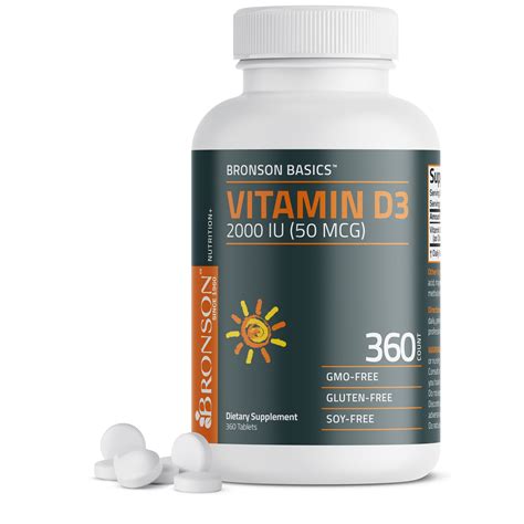 Vitamin D3 2,000 IU – Bronson Vitamins | Quality Vitamins and Supplements since 1960
