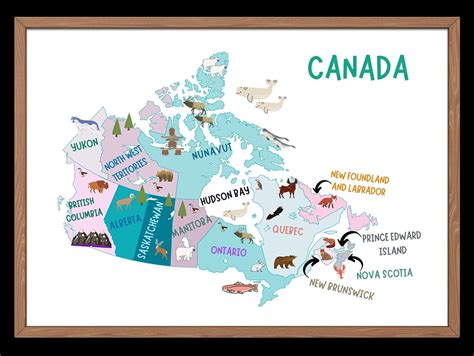 Map Of Canada Provinces For Kids Buy Kids Map Of Canada, Canadian