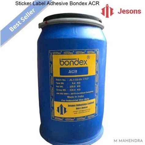 Jesons Industries Limited - Bondex ACR Sticker Label Adhesive Trader ...
