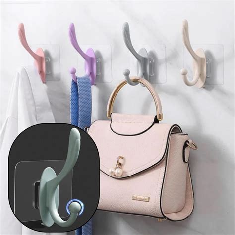 4687 Self Adhesive Plastic Wall Hook for Home (Multi Color) – Amd-Deodap