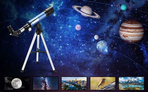 Telescopio Astronomico Per Bambini 90X - Con Treppiede, 2 Oculari, Lente Barlow, Giocattolo Educativo