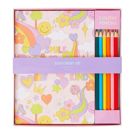 Buy Smiley Retro Stationery Set Online - Accessorize India