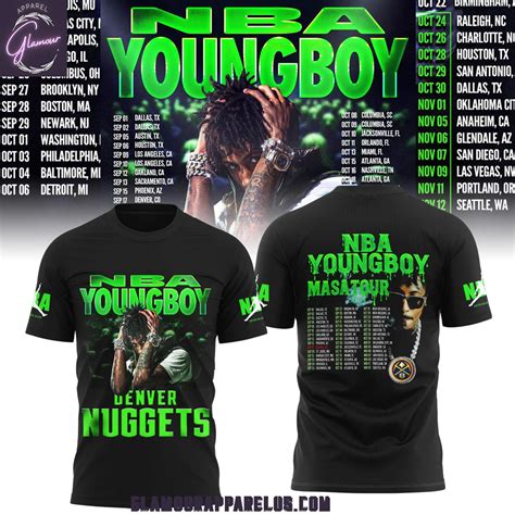 Denver Nuggets NBA Youngboy Masa Tour Hoodie Shirt - Glamourapparelus