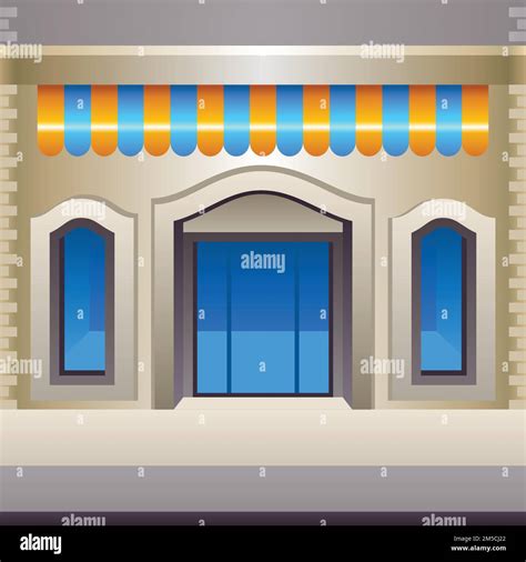Front View of a Shop Vector 的图像结果