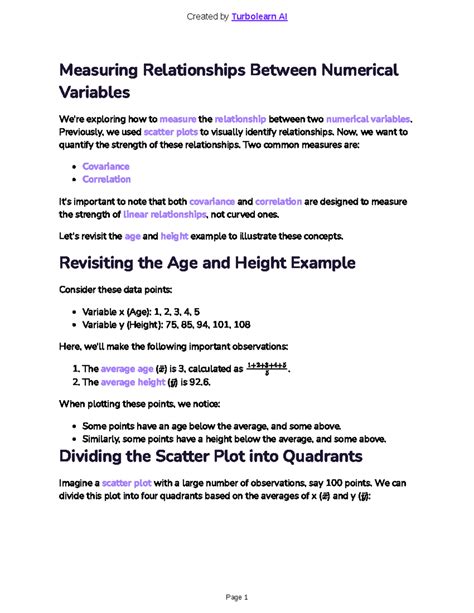 Lecture 4.6 - Measuring Relationships: Covariance & Correlation - Studocu