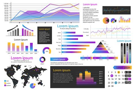 Mega set of infographic elements data visualization vector design ...