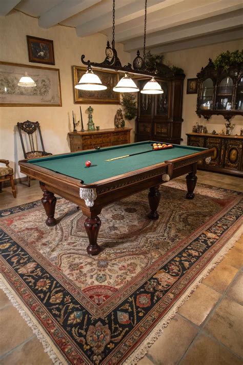 19+ Stylish Pool Table Rug Ideas for Your Home