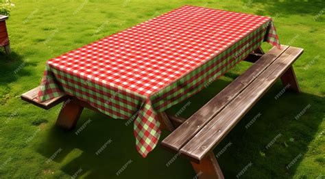 Premium Photo | Outdoor picnic table cloth