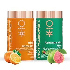 Nutriburst Immunity & Balance Combo: Triple Immunity Gummies with ...