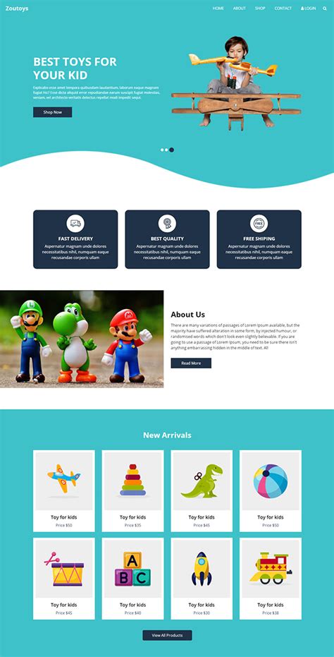 儿童玩具公司HTML网站模板_站长素材