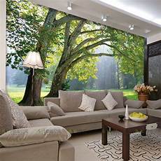 Tree Living Room Wallpaper by Aliexpress Buy 3d Photo Wallpaper Nature Park Tree Tree Living Room Wallpaper