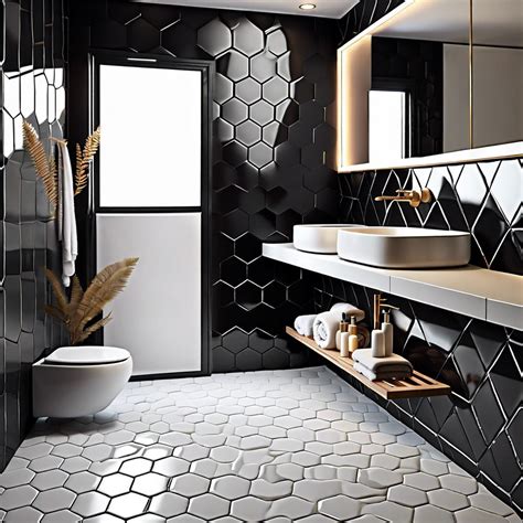 15 Black Hexagon Tile Bathroom Ideas to Inspire Your Next Remodel