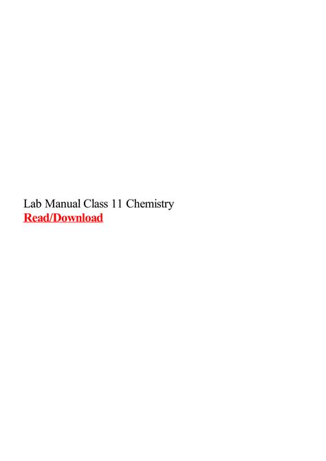 434515770 Lab Manual Class 11 Chemistry - Lab Manual Class 11 Chemistry ...
