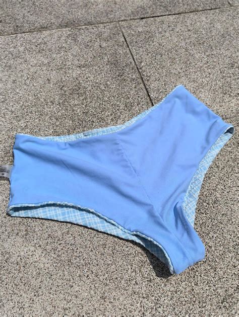 Seamolly Vintage Gingham Bikini Bottom Cheeky Swim Boyshorts