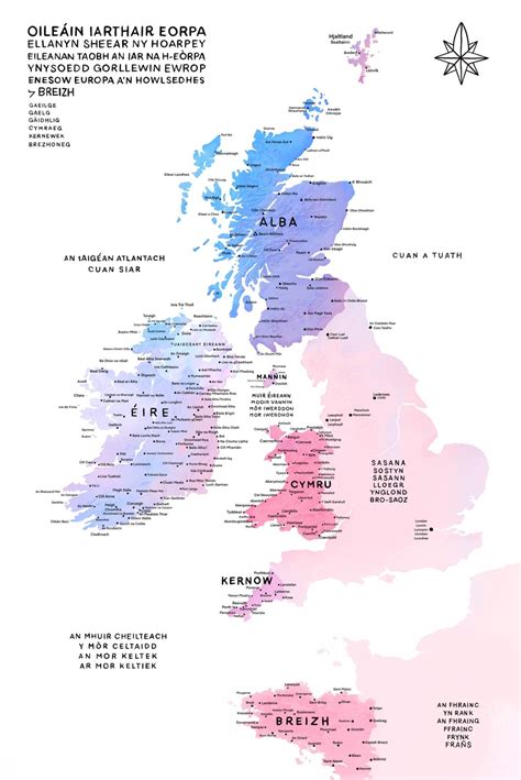 The Celtic Nations with their native place names. ... - Maps on the Web