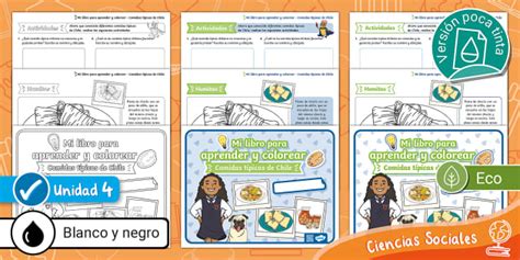 Libro Aprender Colorear Comidas Típicas Chile