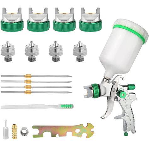 CenVen HVLP Spray Gun Set, Auto Paint Spray Gun, Spray Paint Gun with 4 Nozzles 1.4/1.7/2.0/2 ...