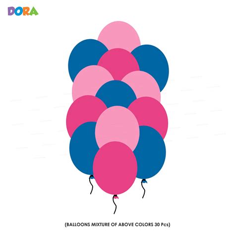 Dora Theme 30 Pcs Balloons | Birthday Party Decorations Online – Party ...