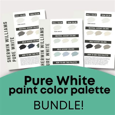 Sherwin Williams Pure White Paint Color Palette - coastal - The Paint ...