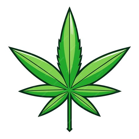 Marijuana Leaf Clipart in Cartoon Style Fun and Bold Vector ...