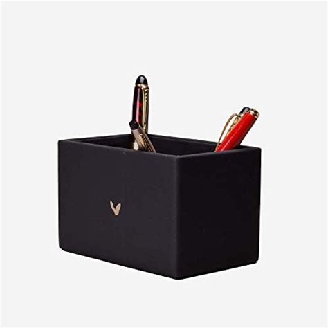 amazon basics Plastic Stationery Desk Organizer-Pen Cup, Black : Amazon ...