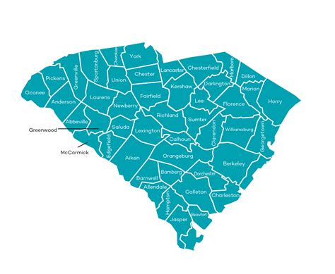 Molina Dual Options Service Map in the State of South Carolina