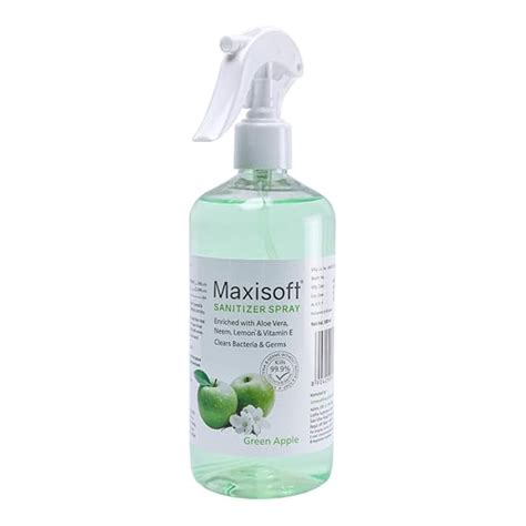 Maxisoft Green Apple Hand Sanitizer (Spray) 500 ml : Amazon.in: Health ...