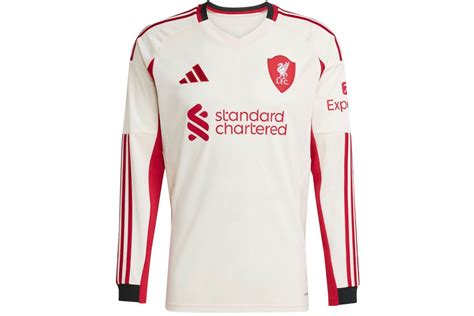 adidas Liverpool FC 25/26 Long Sleeve Away Jersey Wonder White Men's ...