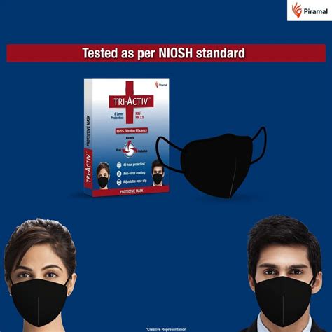 Buy TRI-ACTIV N95 MASKS WITH 6 LAYER PROTECTION ANTI-VIRUS COATING 99.5 ...
