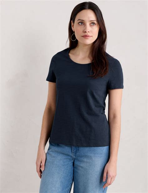 Pure Cotton Scoop Neck T-Shirt | Seasalt Cornwall | M&S