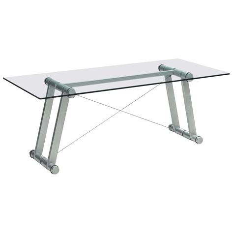 Modernist White Granite and Fluted Metal Base Dining Table at 1stDibs ...