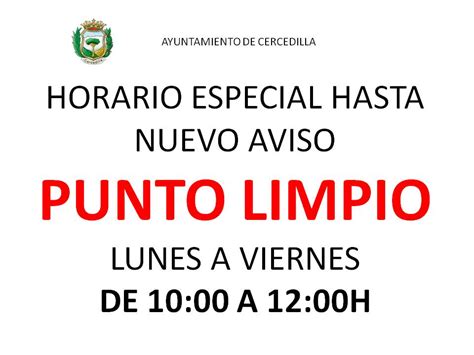 Horario Punto Limpio