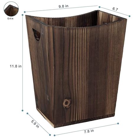 Rustic Farmhouse Style Wood Wastebasket Bin | Michaels | Wooden trash ...