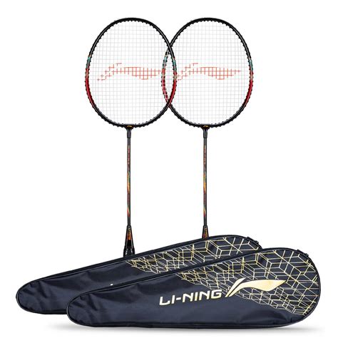 Li-Ning XP-60-IV Aluminum Strung Badminton Racket (2 x Rackets + 2 x ...