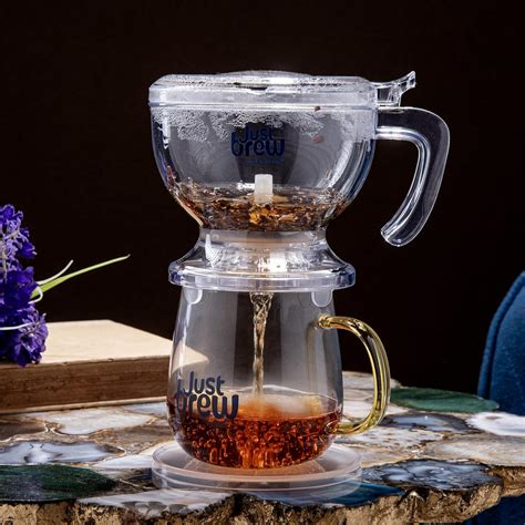 Buy JustBrew® Green Tea Maker with Built-in Infuser & Coaster (450ml ...