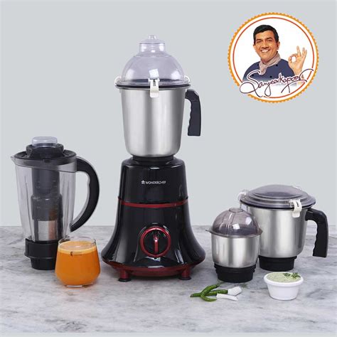 Glory Mixer Grinder, 750 W with 4 Stainless Steel Jars and Anti-rust S ...